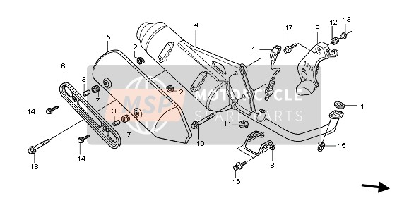 Honda SH125S 2007 SCHALLDÄMPFER für ein 2007 Honda SH125S